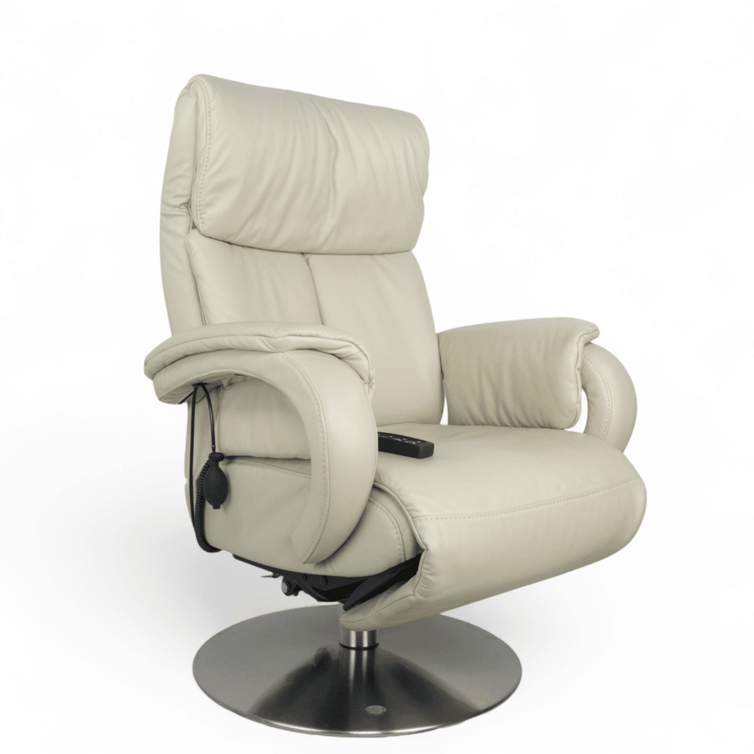 FÅTÖLJ/RECLINER, elektrisk, skinn, Himolla Cosyform lyx, Tyskland.