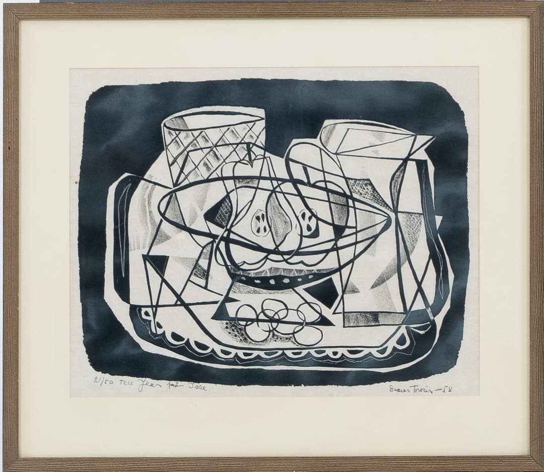 ESAIAS THORÉN (1901-1981), litografía, firmada y fechada -58