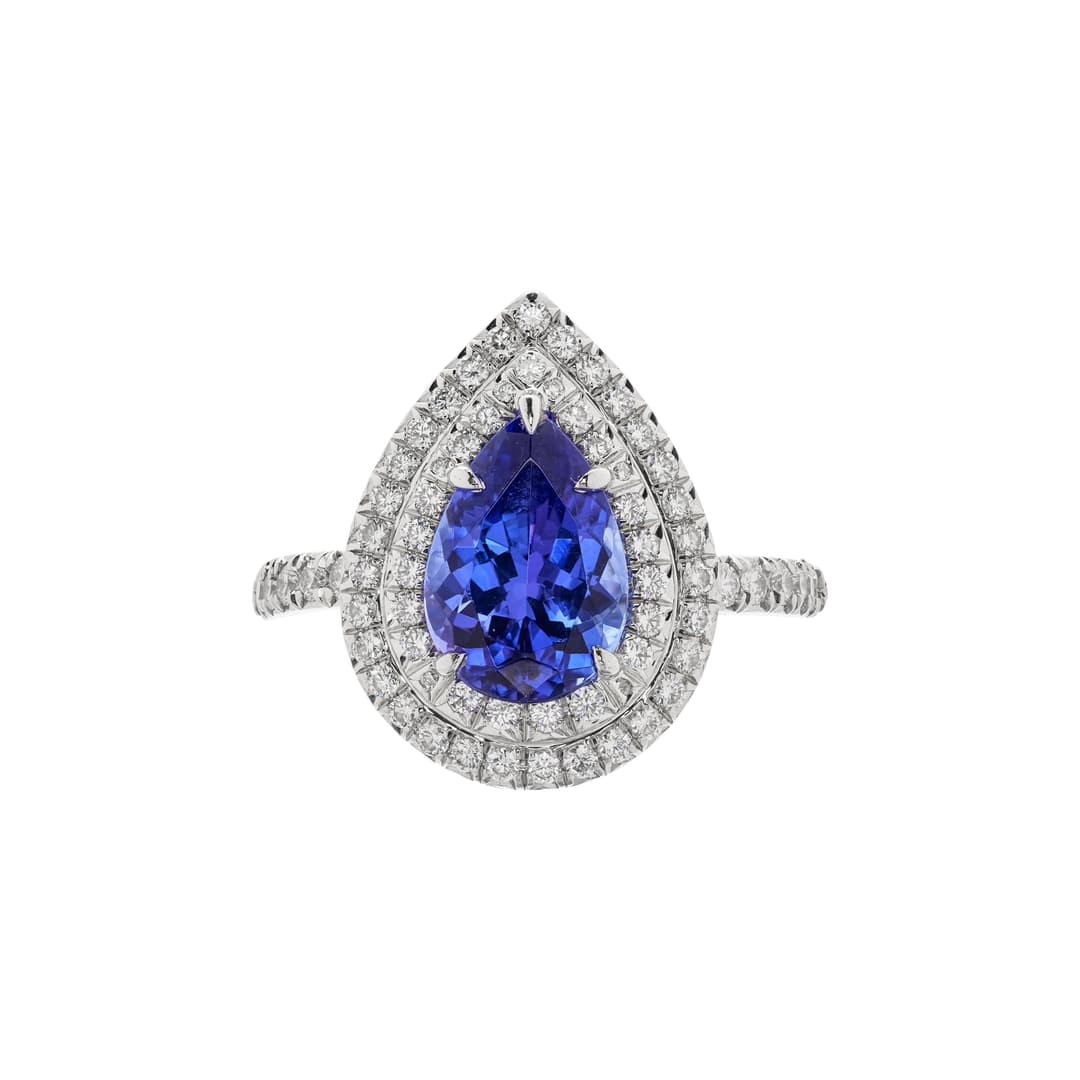 Platinum, Tanzanite and Diamond Soleste Ring