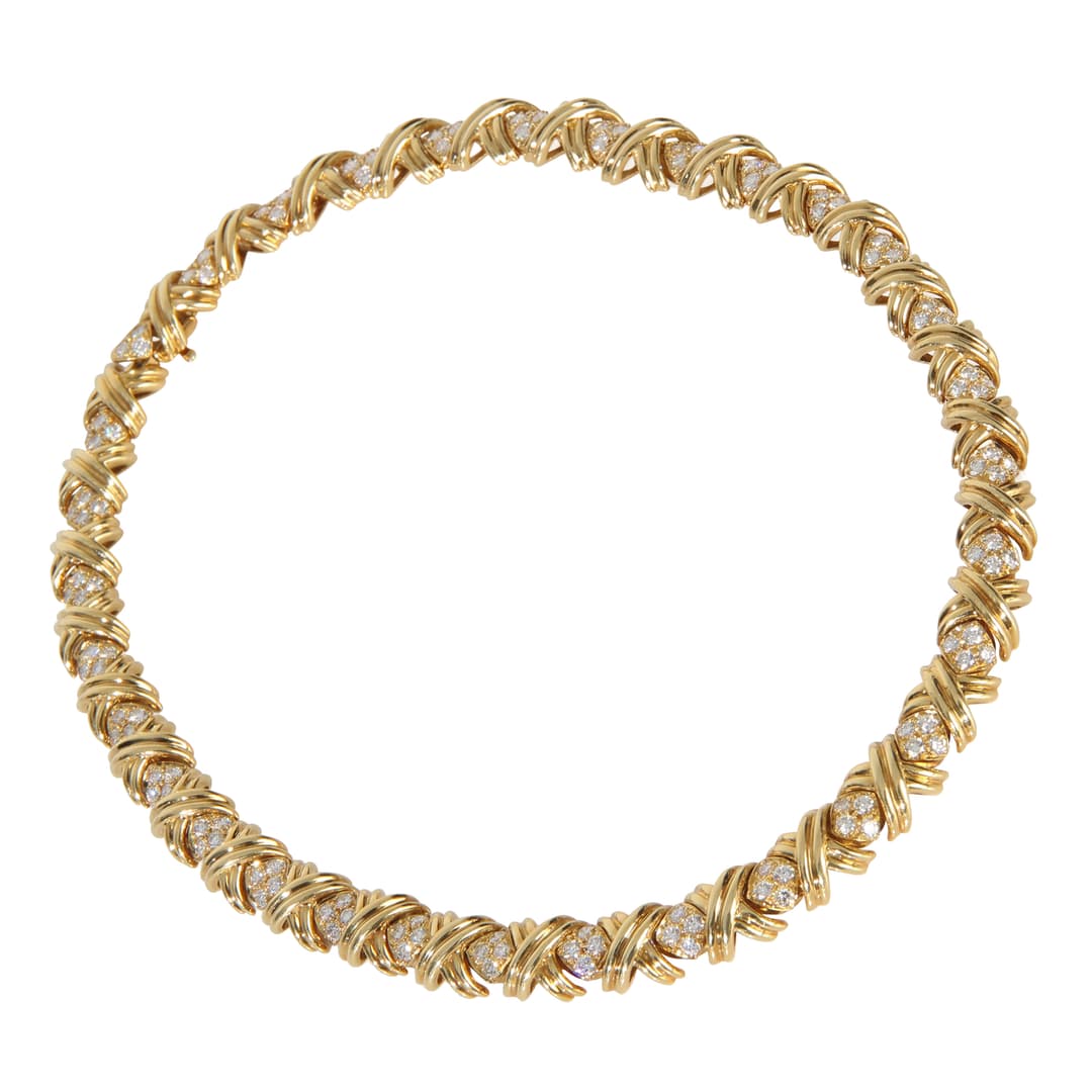 Gold and Diamond Signature 'X' Necklace