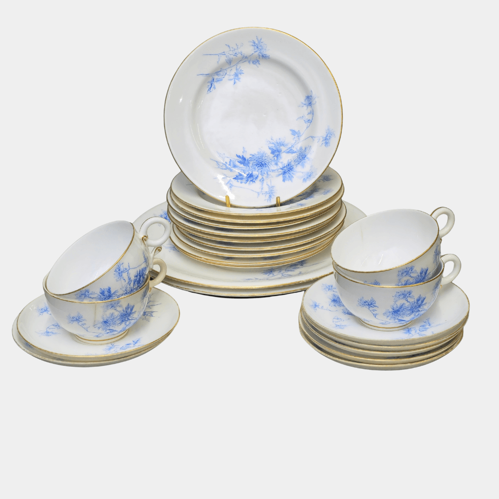 ROYAL WORCESTER ENGLAND .JUEGO DE TÉ EN PORCELANA.