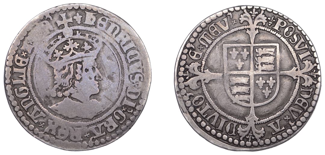 Henry VII (1485-1509), Profile issue, Testoon, mm. small lis, crowned