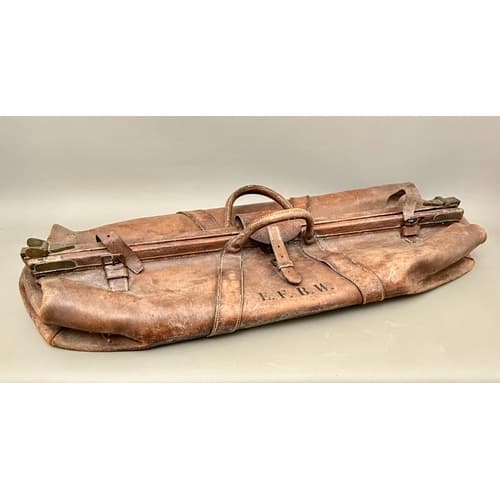 A late 19th / early 20th century leather cricket bag - with ...