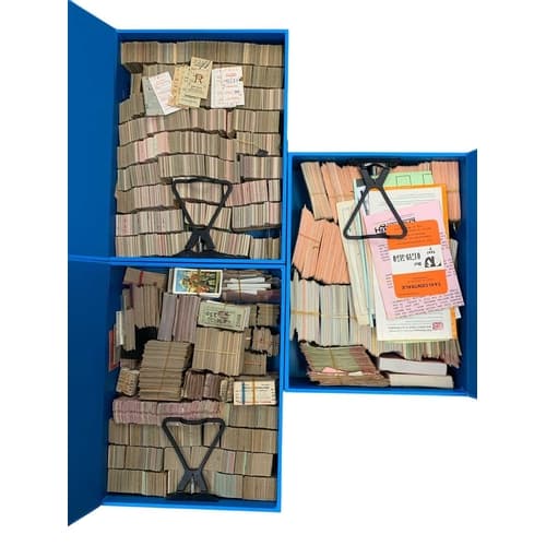 Railway Tickets GB. Three box files containing thousands of ...