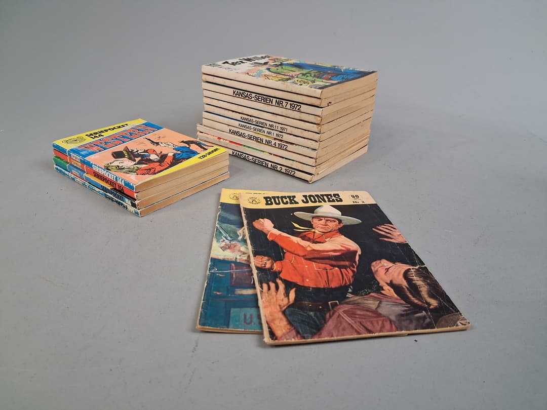 Diverse serietidningar. Buck Jones, Tex Willer & Western.