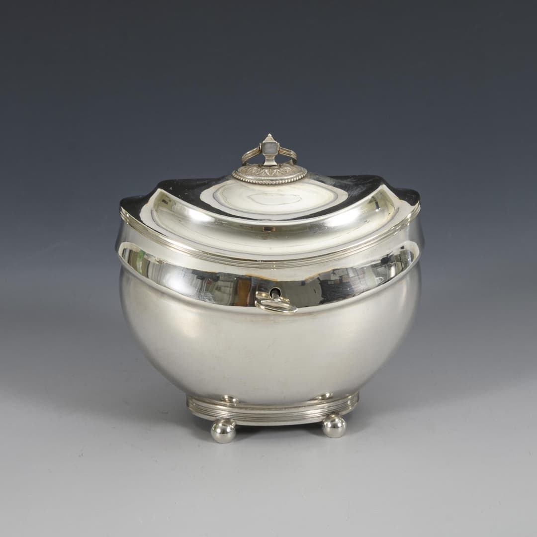 Silver Biedermeier sugar bowl.