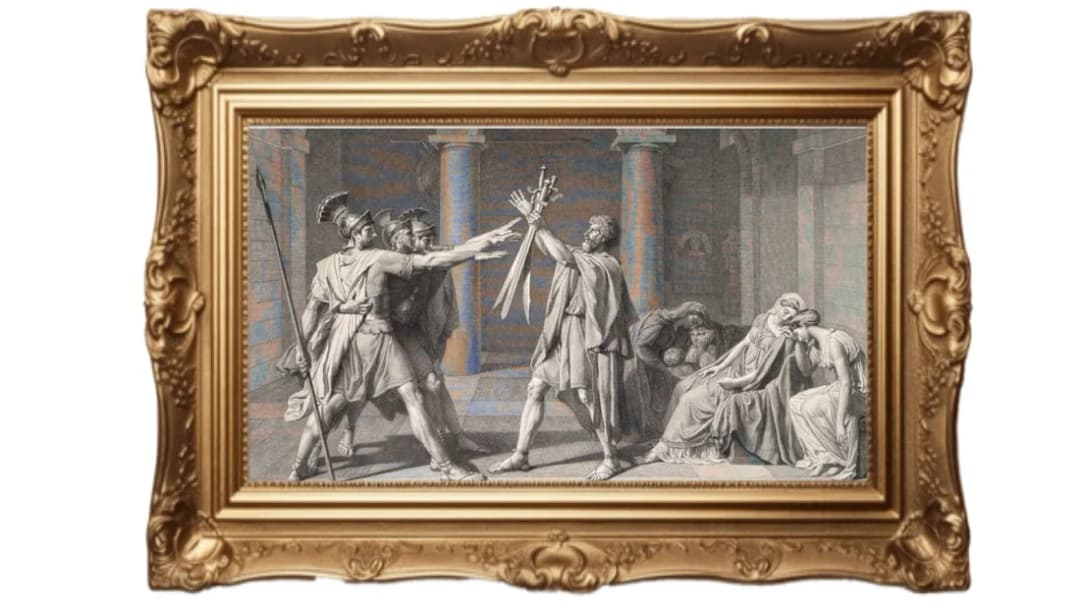 1925 Copper Engraving - Oath of the Horatii (Le Serment des Horaces)