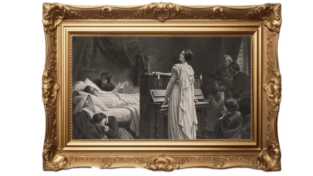 Death of Chopin - 1895 vintage photogravure