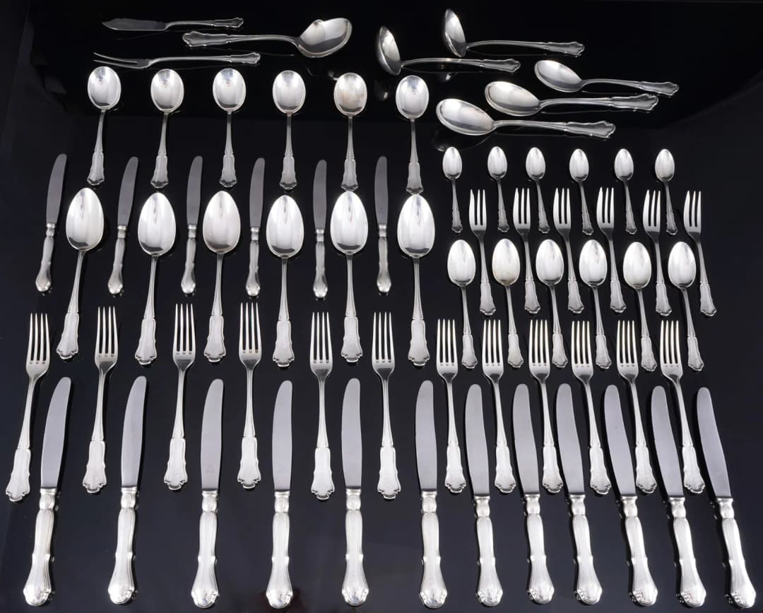 Wilkens Dresden Baroque 800 silver cutlery for 6 persons - 68-piece set