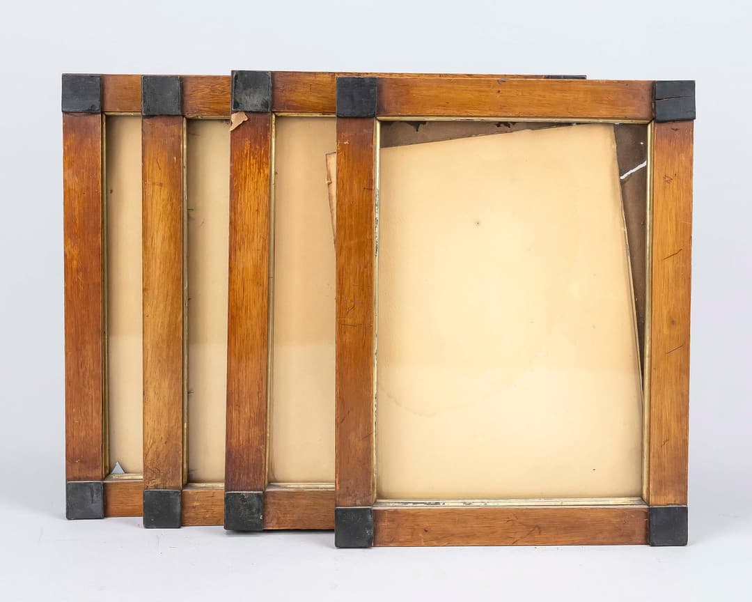 4 Biedermeier Bilderrahmen, 1. H.