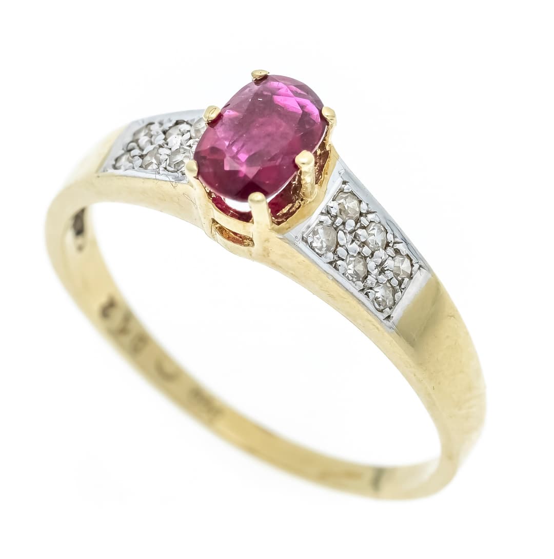 Rubin-Diamant-Ring GG/WG 585/000 mi
