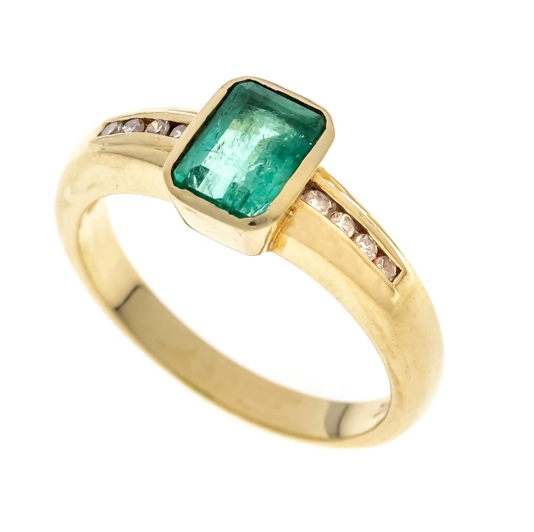 Smaragd-Ring GG 585/000 mit einem