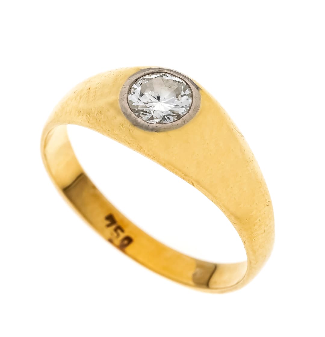 Massiver Brillant-Ring GG/WG 750/