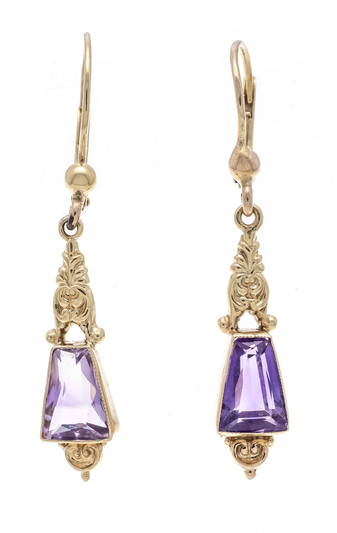 Amethyst-Ohrringe GG 585/000 mit