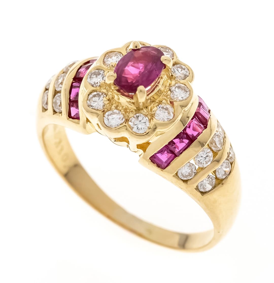 Rubin-Brillant-Ring GG 750/000 mi