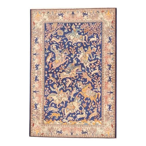 Vintage Hand-Knotted Persian Isfahan Rug 4'5" x 6'7"