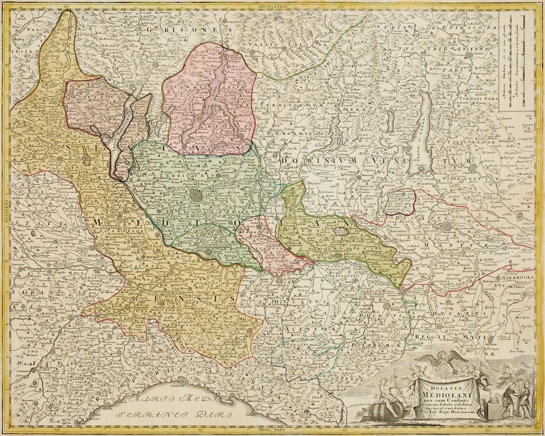 HOMANN, Ducatus Mediolani, ca 1710.