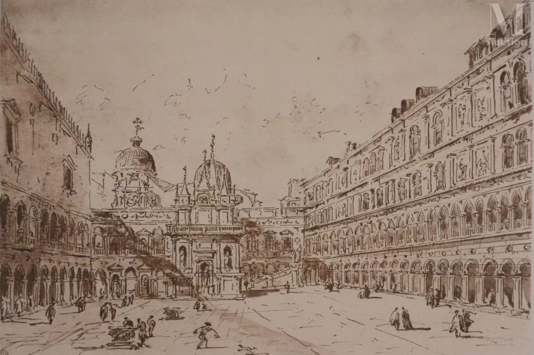 GUARDI Francesco (1712-1793) Venise, La cours du Palais des Doges, 1935