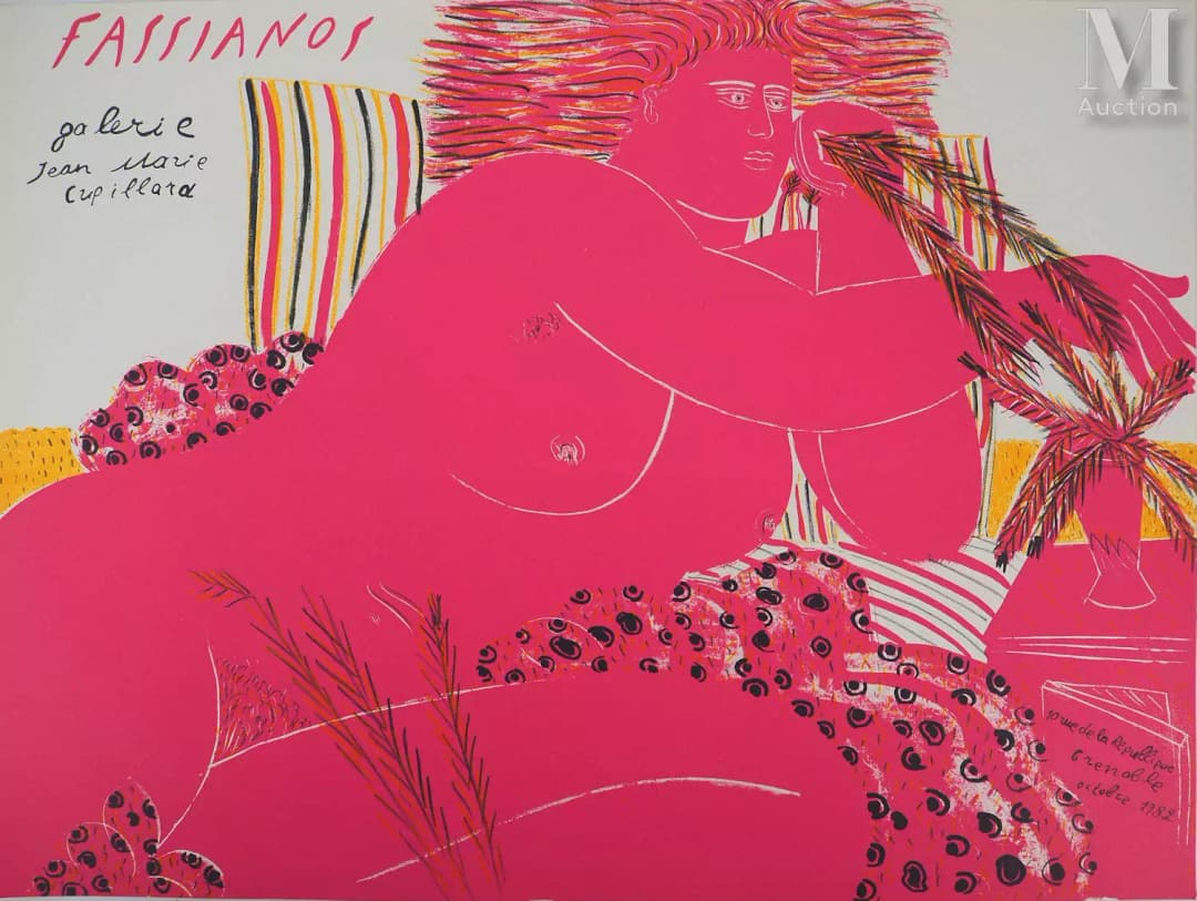 FASSIANOS Alekos (1935-2022) Nu rose aux épis de blés, 1982