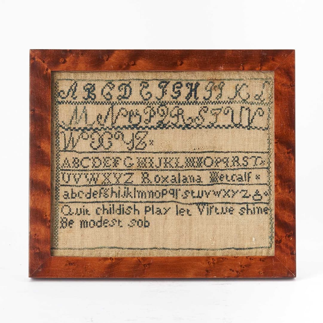 Needlework Sampler "Roxalana Metcalf"