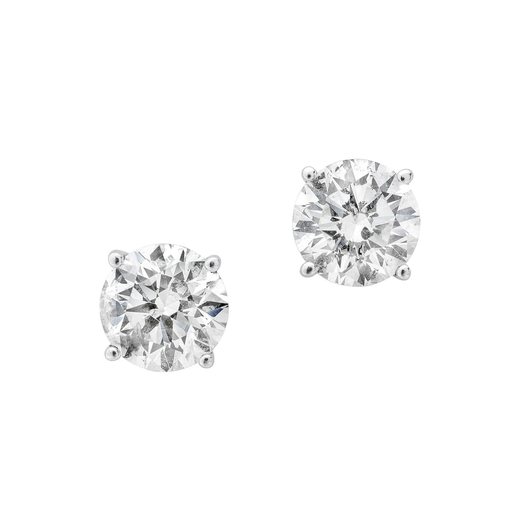 Diamond and White Gold Ear Studs
