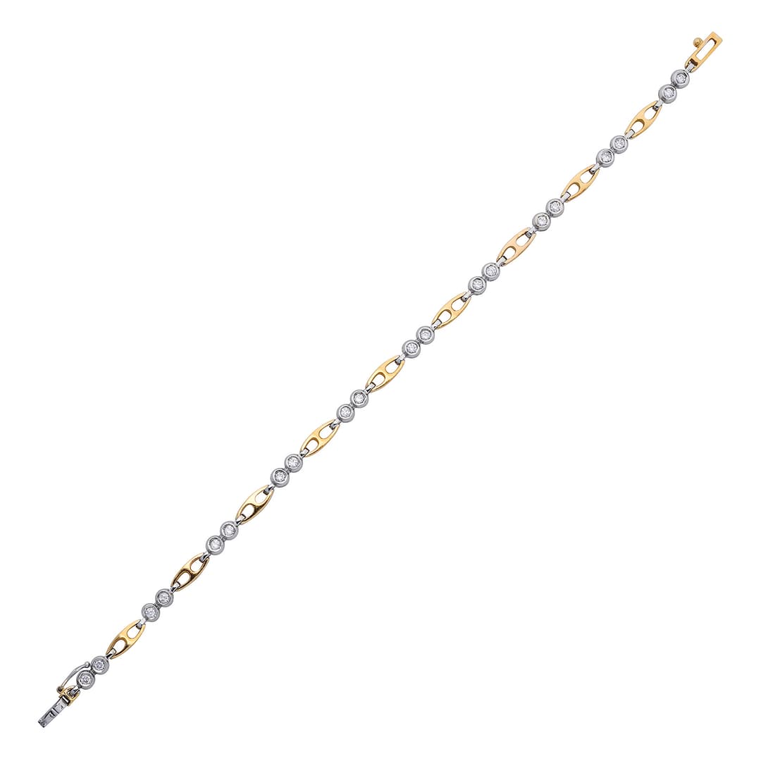 Diamond and Two-Tone Gold Bracelet
