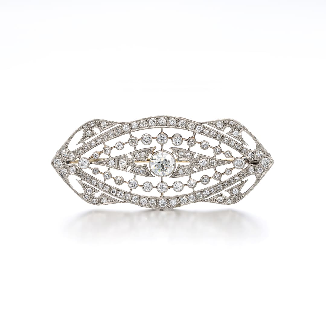 A Diamond and Platinum Brooch, circa 1920