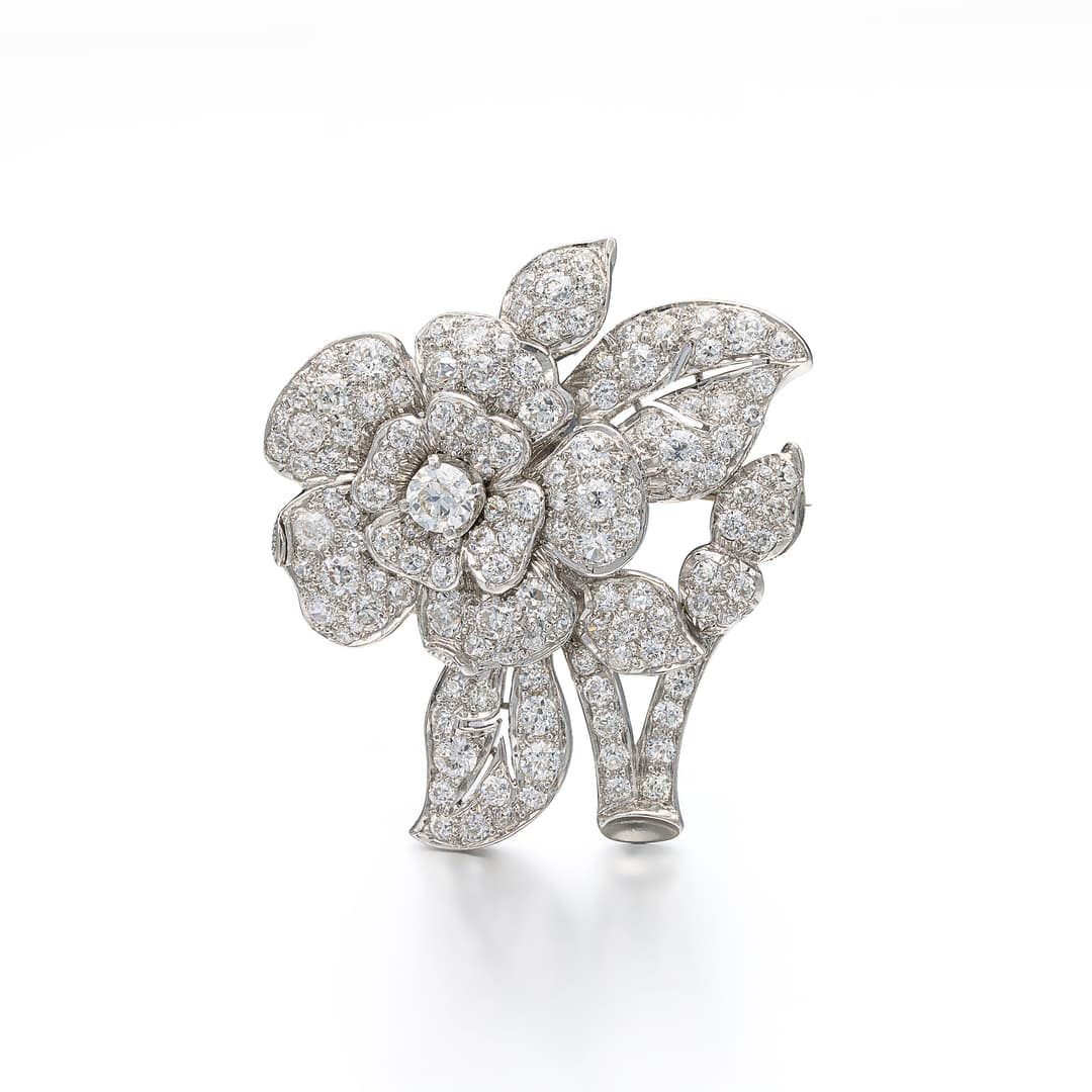 A Diamond and Platinum Brooch, circa 1930
