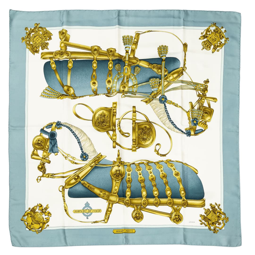 HERMÈS Seidencarré "HARNAIS DE COUR".