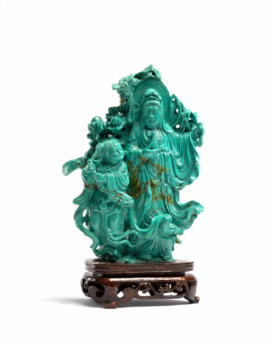 GROUPE EN TURQUOISE, Chine, XXe siècle