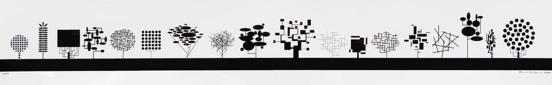 JACOB DAHLGREN (FÖDD 1970). "Sommarnatt vid stranden", screentryck