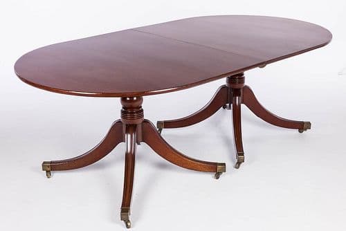 Regency Style Mahogany Two Pedestal Dining Table