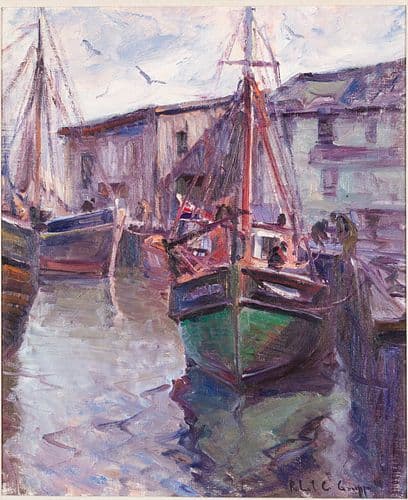 Robert Gruppe (American, b 1944), Fishing Boat, O/C
