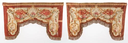 Pair of Aubusson Valances, 19th C