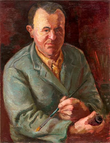 048 George Grosz "Self-portrait with Paintbrush" (Selbstbildnis mit