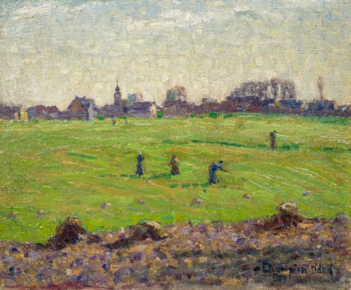 042 Theo Champion "Dorf in Thüringen". 1909.