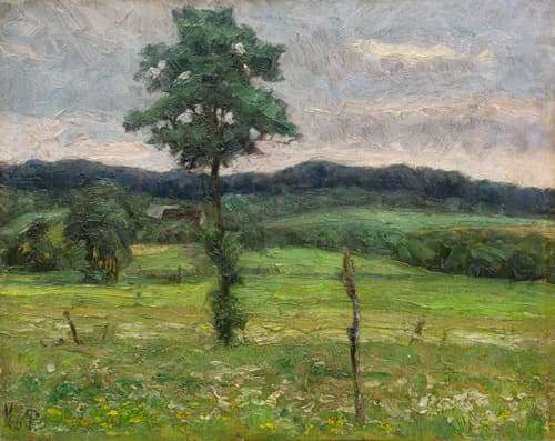 031 Margarete von Baczko, Landschaft bei Weimar (?). Wohl um 1900.