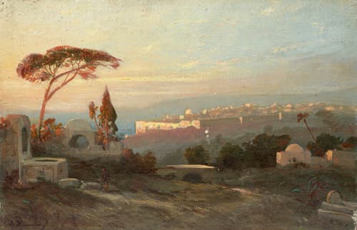 016 Johann Andreas Herrenburg, Blick vom Ölberg auf die Altstadt von