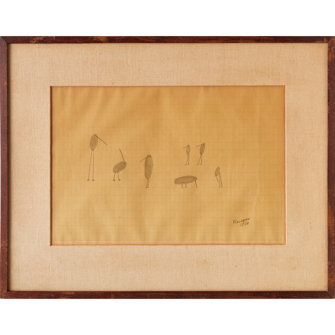 Saul Steinberg, ink on graph paper, 1950