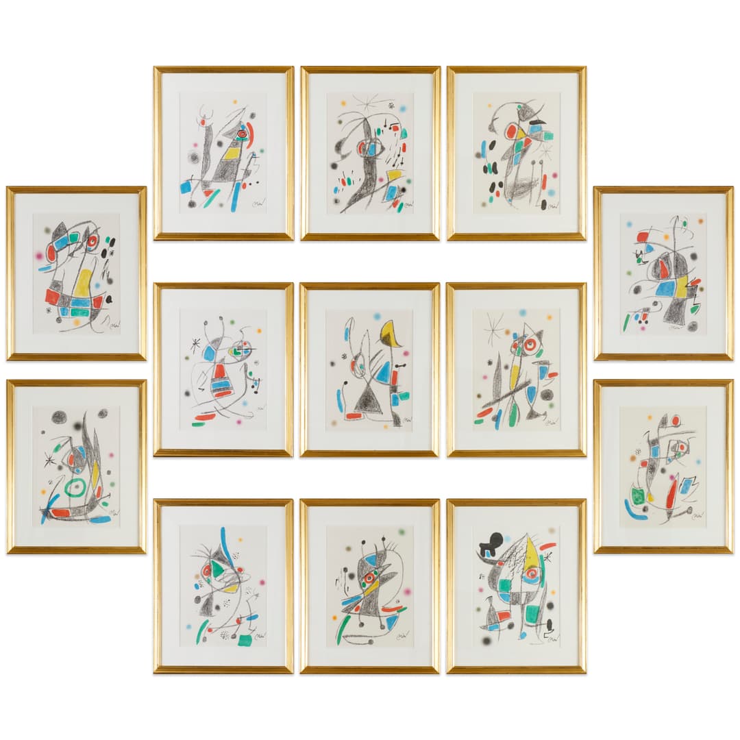 Joan Miro, set (13) lithographs on paper