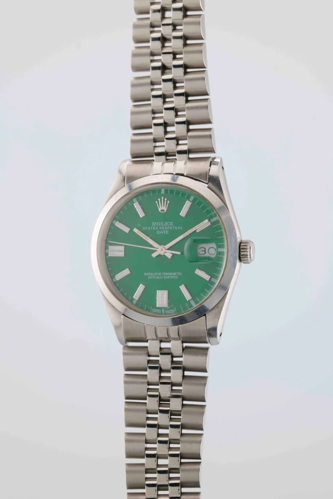 ROLEX Date Custom. Ref : 15000. Circa: 1983. Case: round steel, smooth