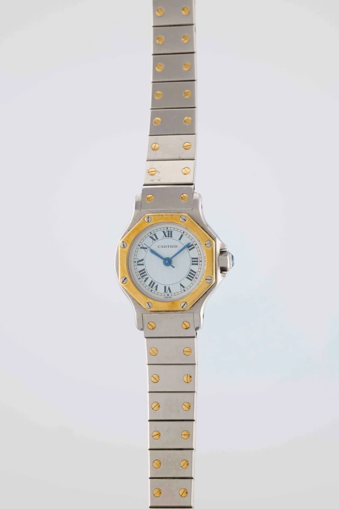 CARTIER Santos Octagonal. Ref : 0907. Circa 1990. Case: octagonal