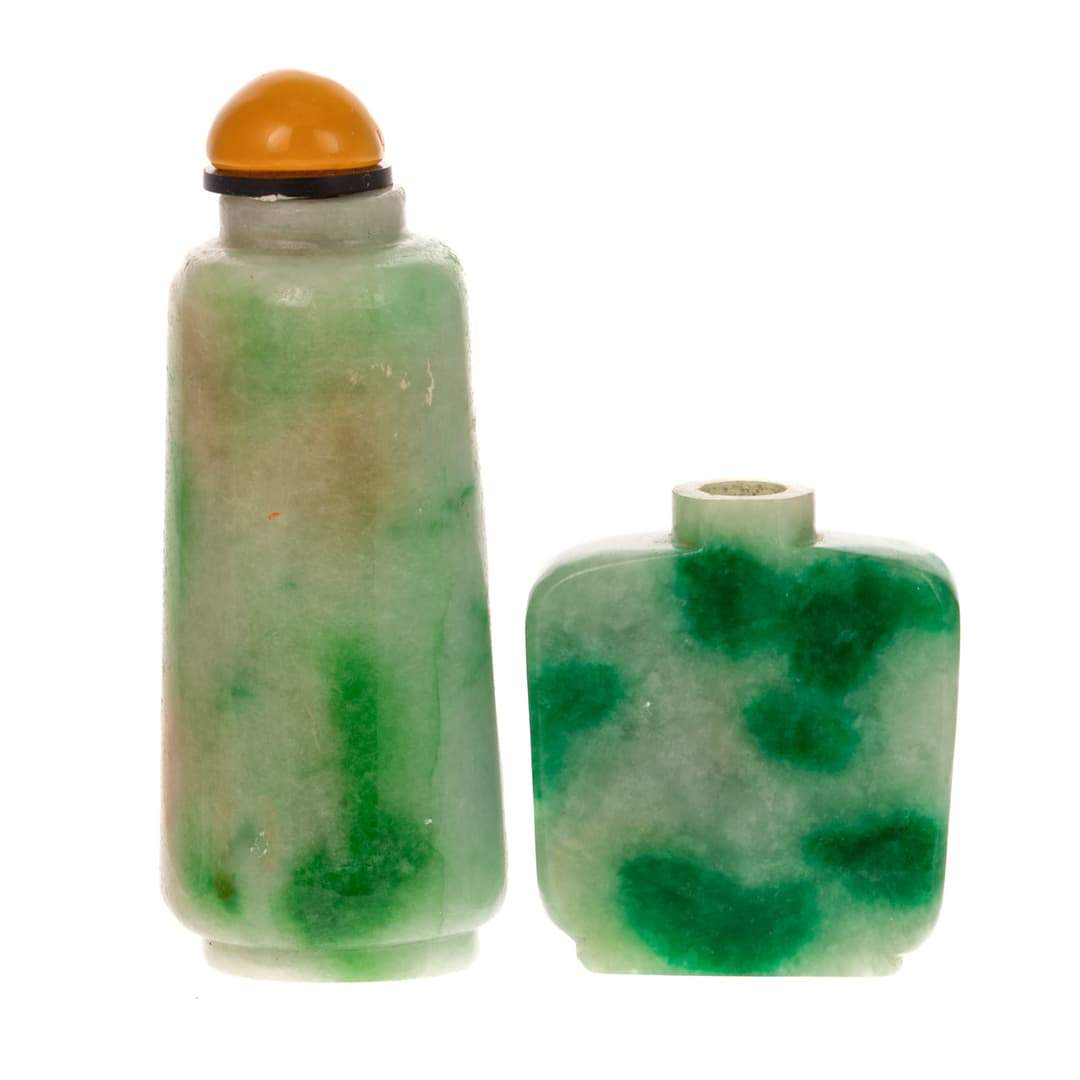 Two Jade Snuff Bottles