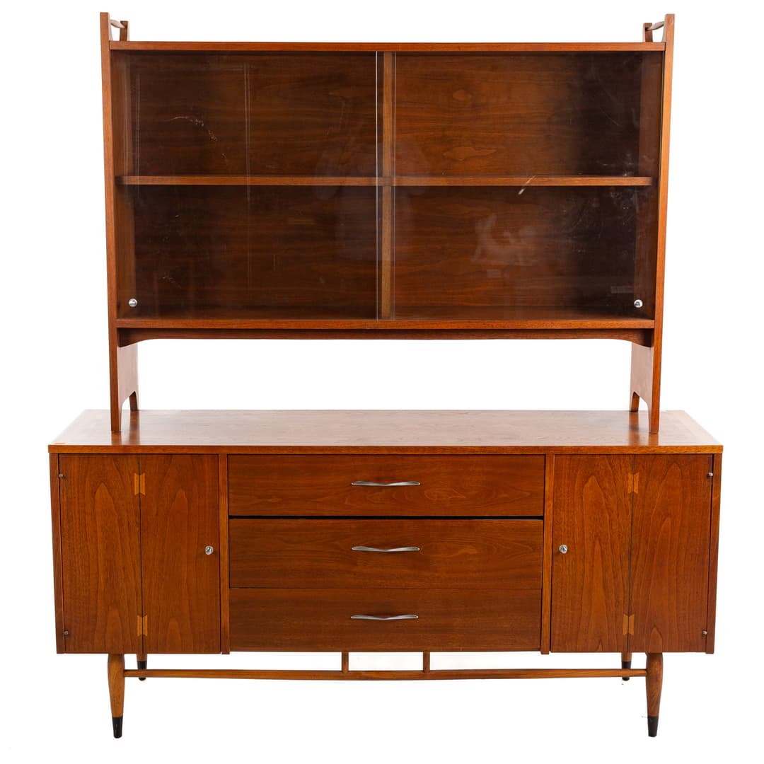 Lane Mid Century Teakwood Cabinet Bookcase