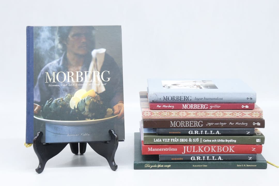 Kokböcker, bla Per Morberg