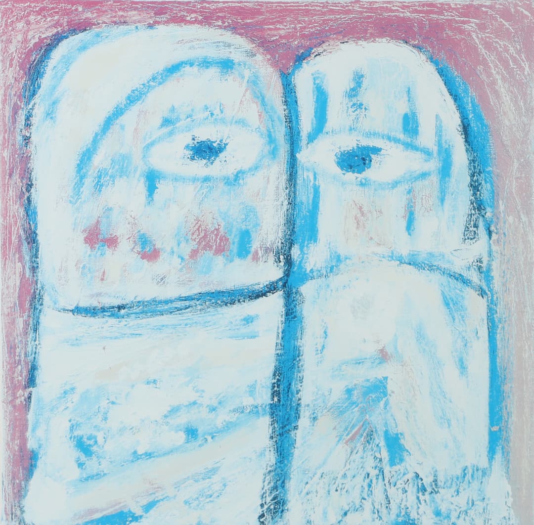 JÖRGEN NASH. "Tvillingar", färglitografi, signerad 2002.