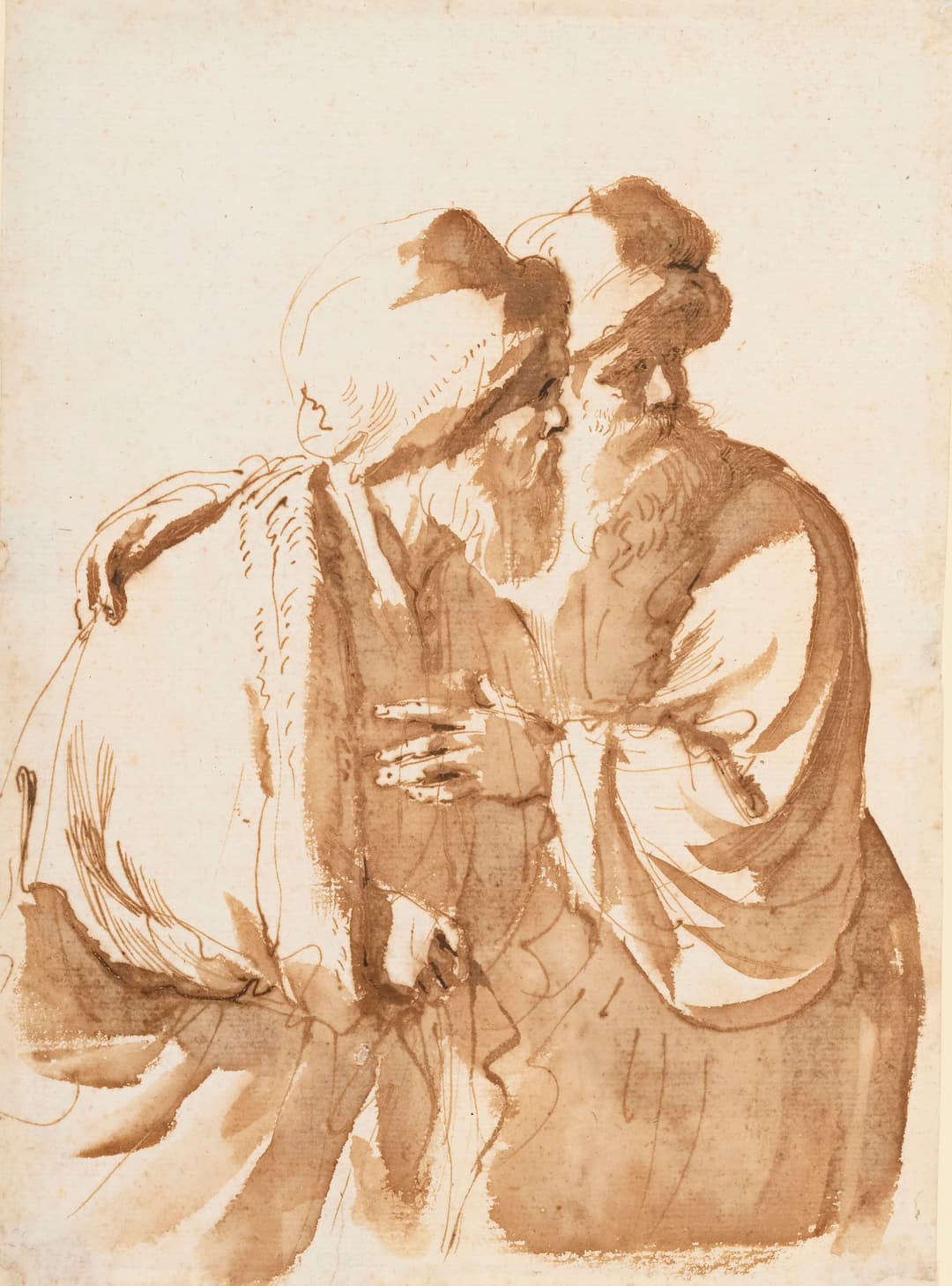 Giovanni Francesco Barbieri, dit Guercino (1591-1666), "Deux hommes