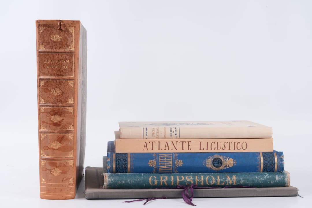 BÖCKER, 6 st, bl.a. Suecia antiqua et Hodierna, Erik Dahlberg, 1935
