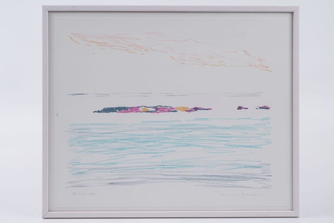 RUNE JANSSON (1918-2004), krita på papper, "Stillhet"