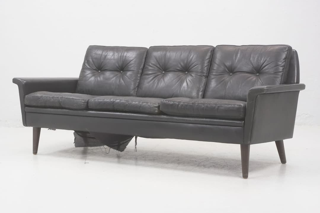 TRESITSSOFFA, läder, 1960/1970-tal